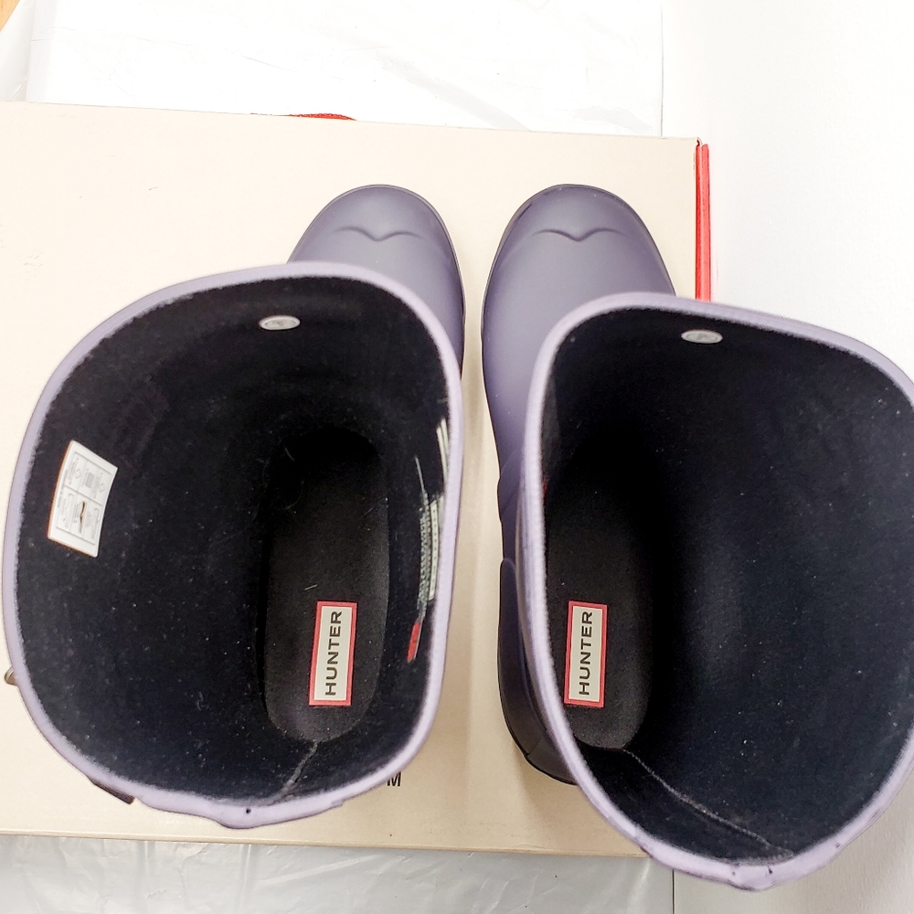 NIB Hunter Short Waterproof Rain Boot - Aubergine - Picture 9 of 10